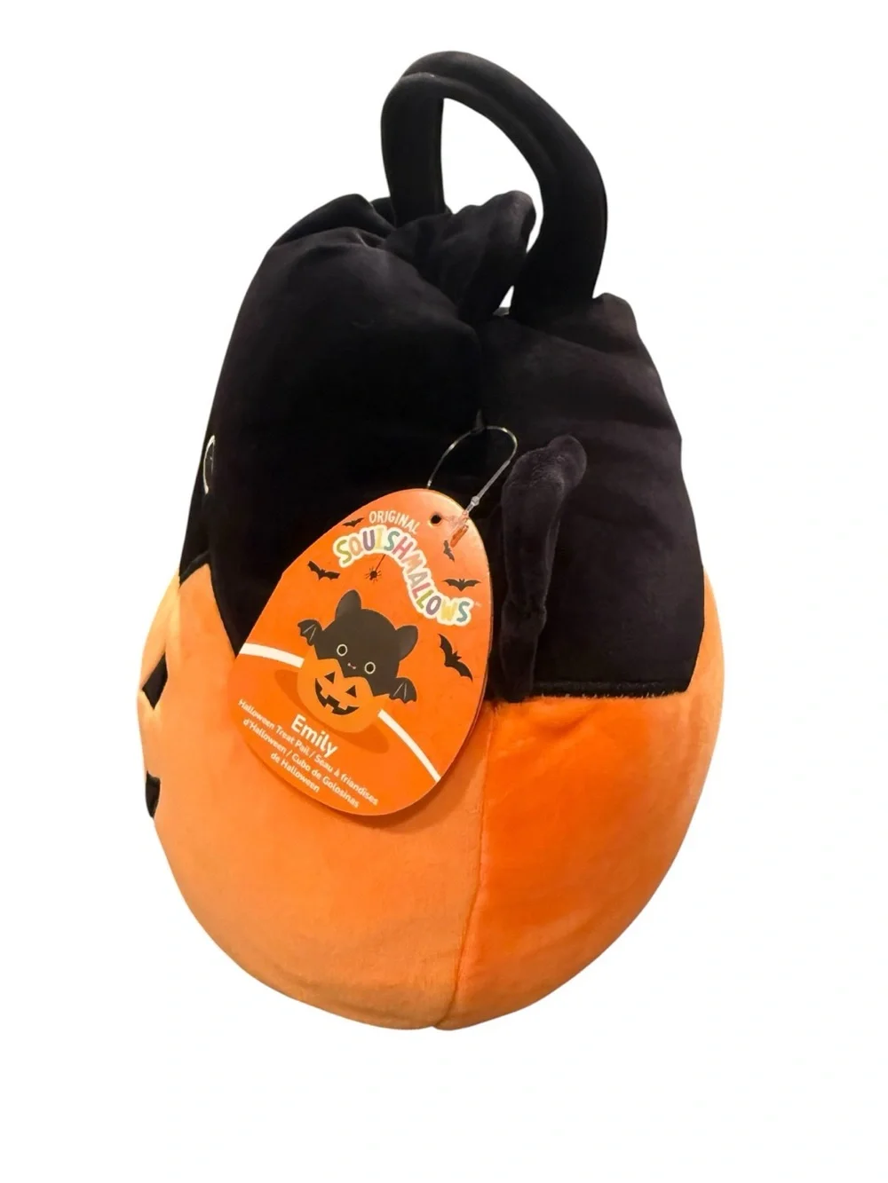 Squishmallows Emily Bat Halloween Treat Pail Plushie Collectible Toy Candy Bucke